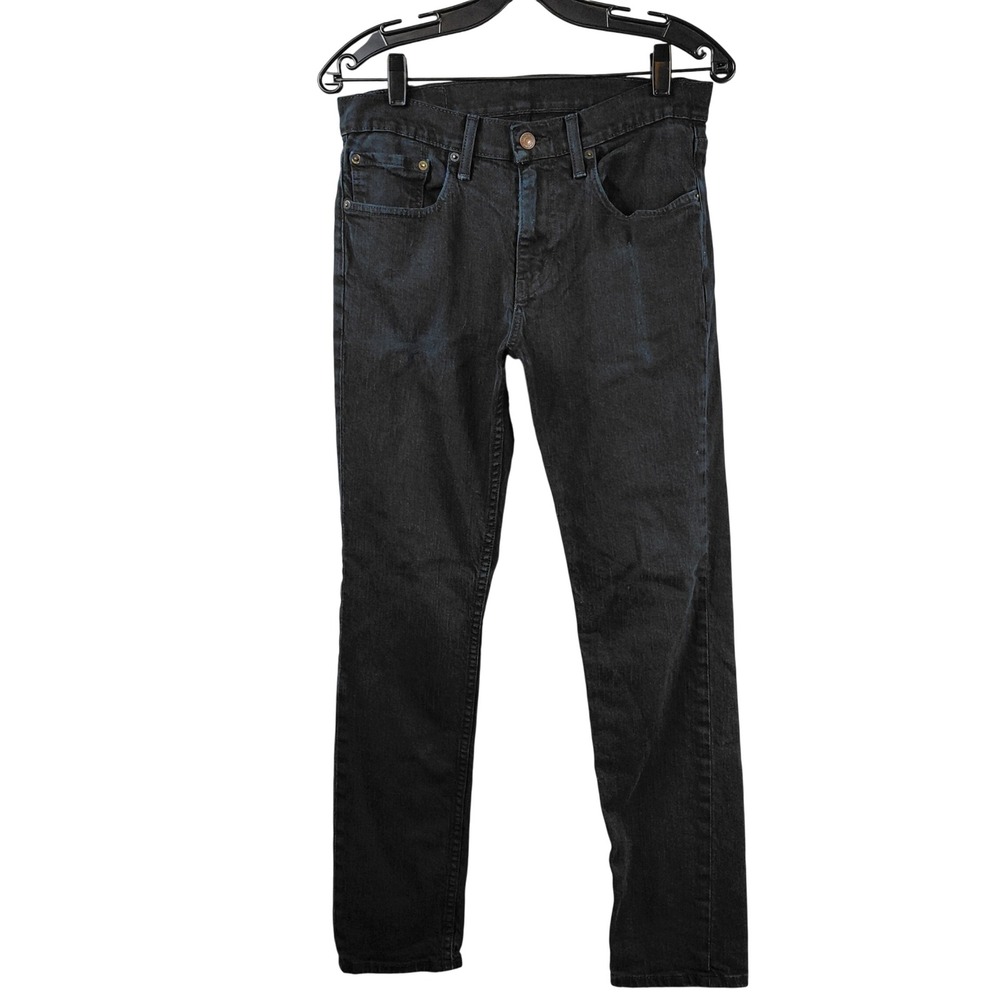 Levis 511‎ Slim Fit Black Denim Jeans Mens 31x32 Stretch Dark Wash Pants
